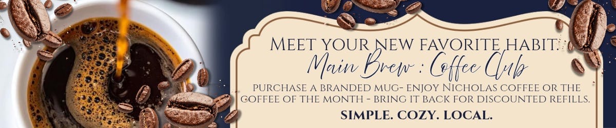 Main Brew Coffee Club banner.